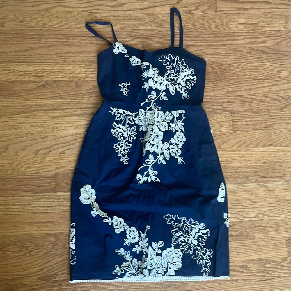 J Crew size 0 embroidered mini dress